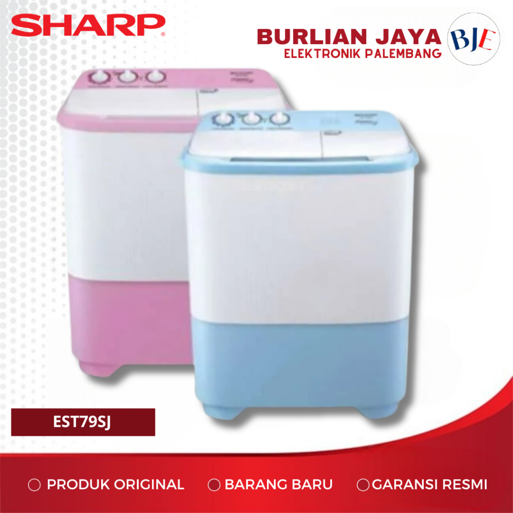 MESIN CUCI 2 TABUNG SHARP ES-T79SJ MESIN CUCI 2 TABUNG PALEMBANG