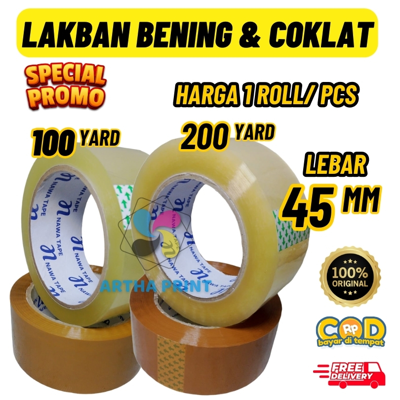 

LAKBAN BENING & LAKBAN COKLAT PANJANG 100 YARD DAN 200 YARD HARGA 1 PCS