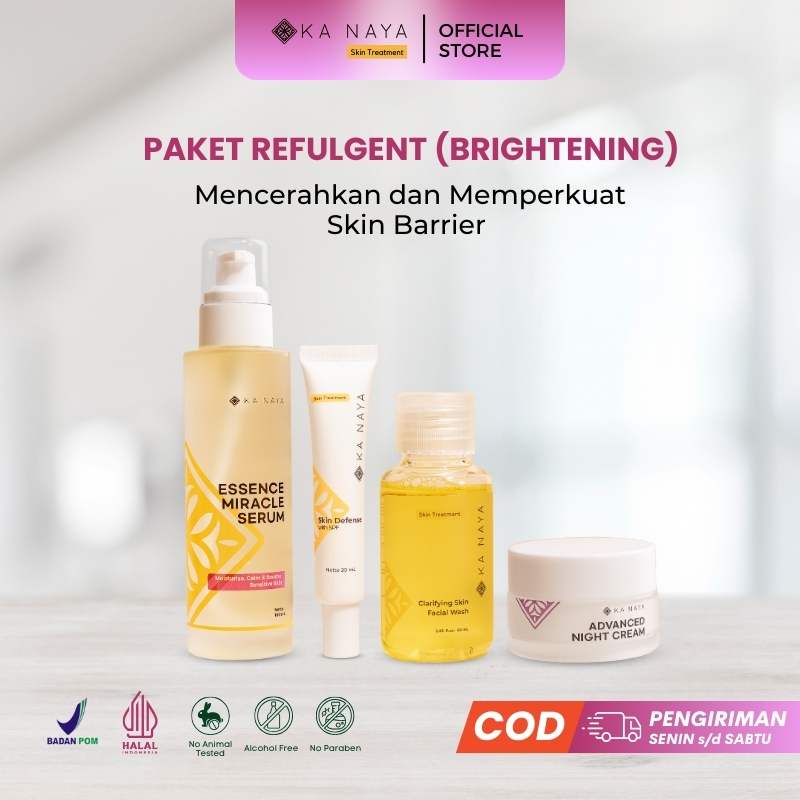 Ka Naya Paket Skincare Refulgent Pemutih Wajah Glowing - Pemutih Wajah Glowing - Cream Pemutih Wajah