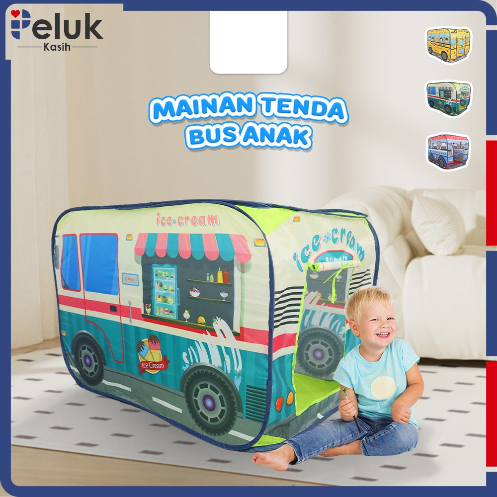 Tenda Anak Bentuk Kendaraan Bus Lucu / Mainan Rumah Rumahan Anak Camping / Playhouse Tenda Mobil Ana