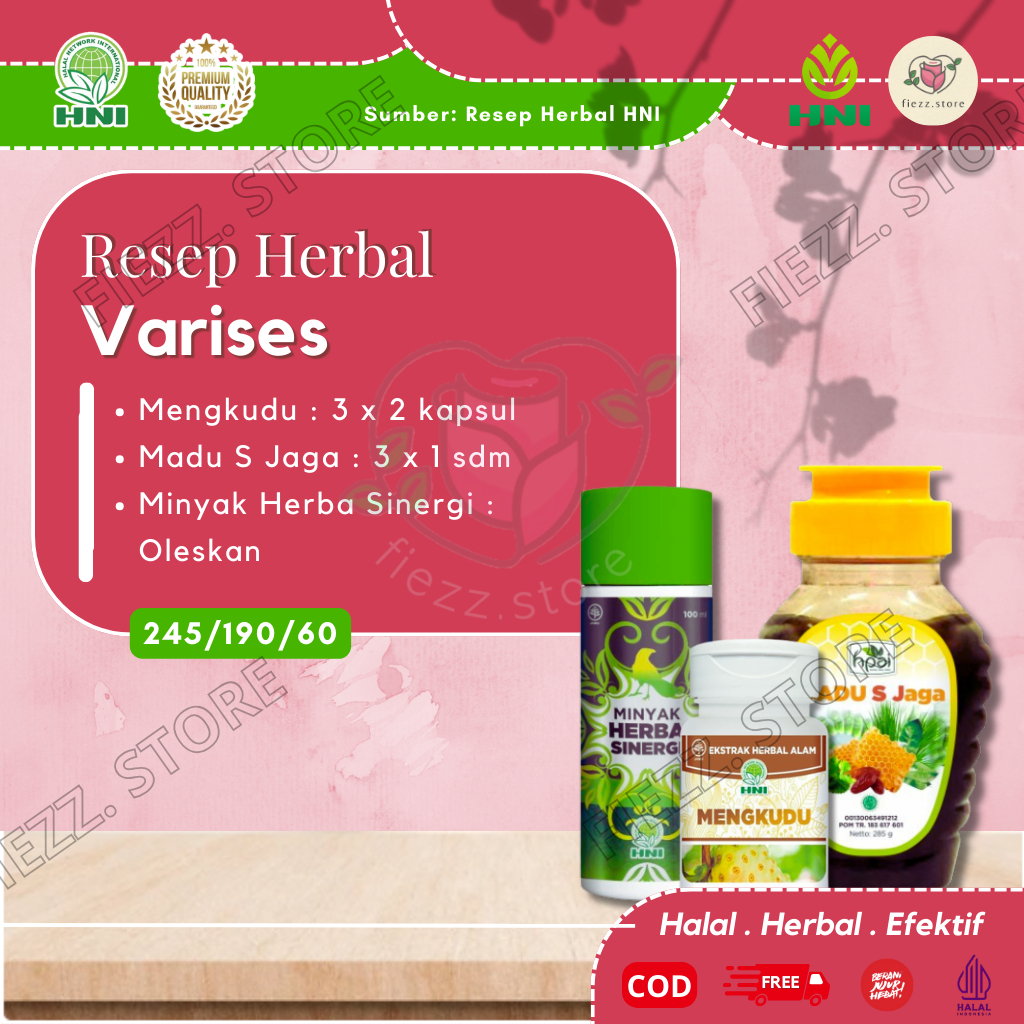 Resep Herbal HNI HPAI VARISES➖Obat Untuk Penyakit Varises