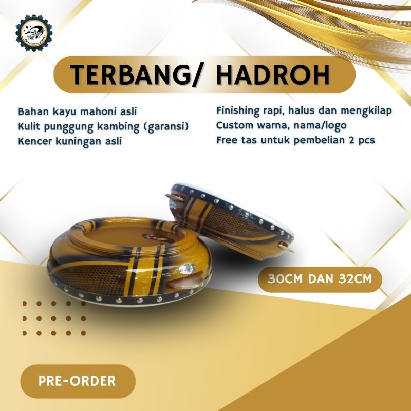 Terbang Banjari Kayu Mahoni + tas