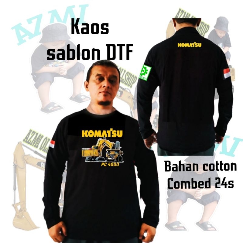 Baju kaos lengan panjang excavator Komatsu pc4000