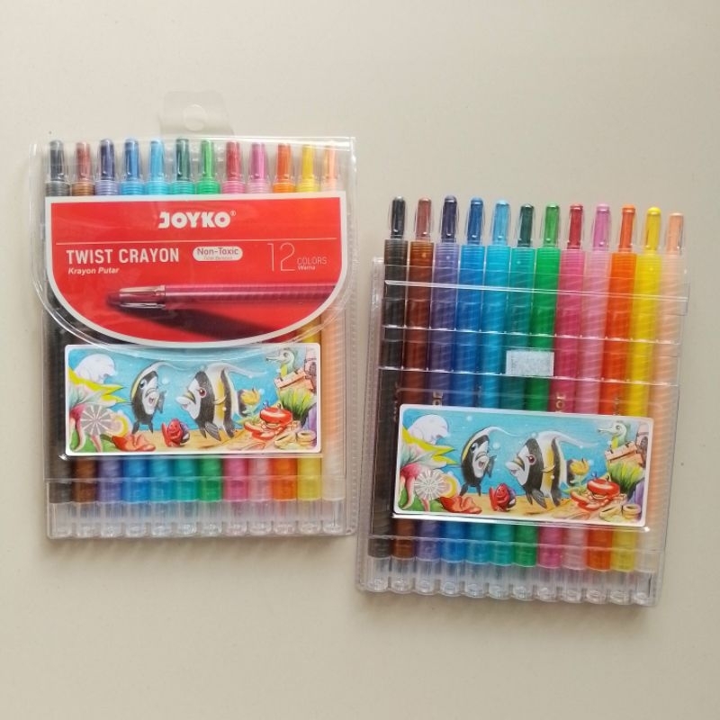 

YUH Crayon Putar Twist Crayon Joyko 12 Warna ( Set ) [ Orinal ]
