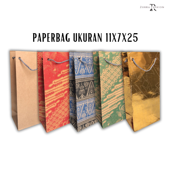 

PAPER BAG BOTOL MURAH 11 X 7 X 25 / TAS KADO / TAS KERTAS