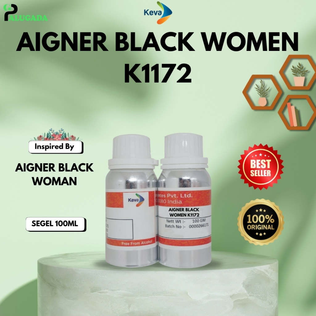 Bibit Parfum Murni AIGNER BLACK FOR WOMEN K1172 | KEVA 100ml SEGEL