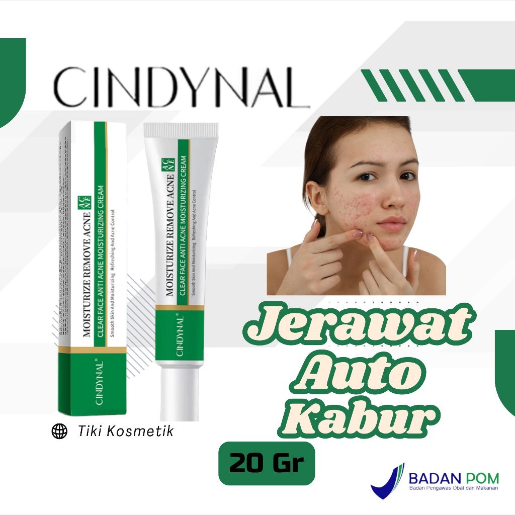 Cream Penghilang Jerawat Cindynal Membandel Batu Menyamarkan Bekas Jerawat Hitam Beruntusan Glowing 