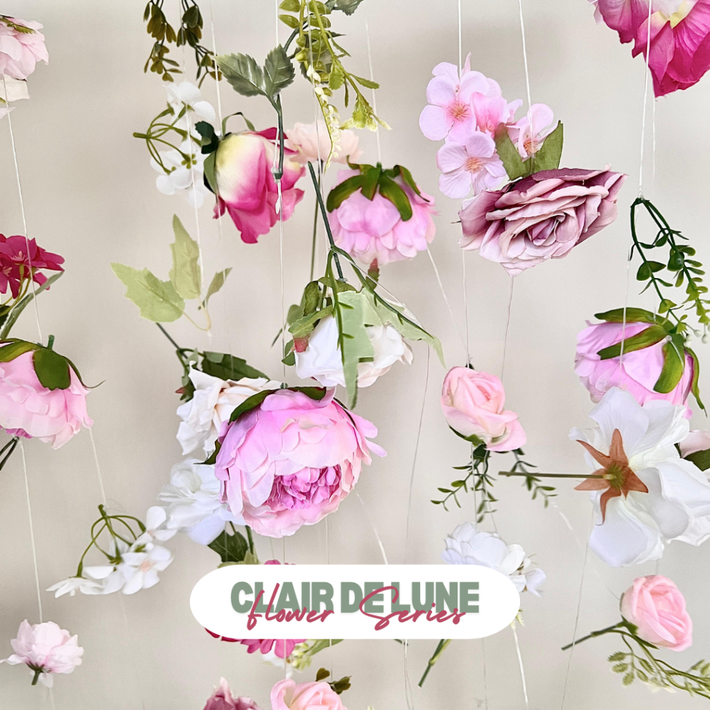 FLOWER GARLAND / BACKDROP PHOTO / BUNGA GANTUNG / ARTIFICIAL / DEKORASI