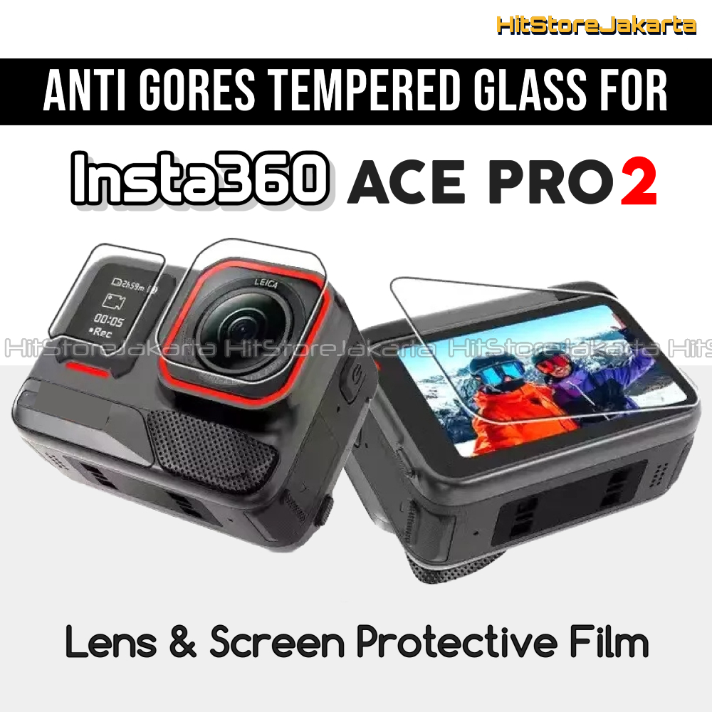 Anti Gores Tempered Glass For Insta360 ACE Pro 2 Protective Films Anti Gores Pelindung Layar Lensa I