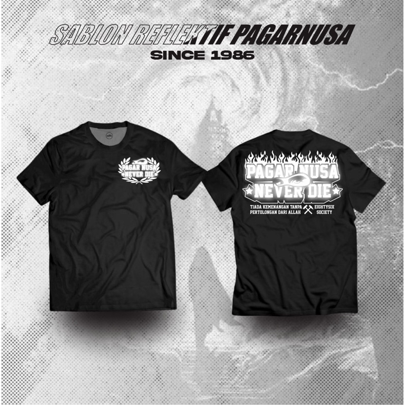 [REFLEKTIF] Kaos Distro Pagar Nusa Motif Menyala Desain Terbaru By Atribut86