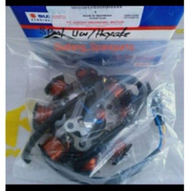 Spool / Spul / Stator Assy ASLI SGP Motor Suzuki :- Skywave
- Hayate

No part : 32101B13H20N
