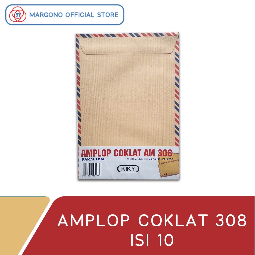 

KY Amplop Coklat Kertas Kraft 308 125 gsm - 10 Lembar