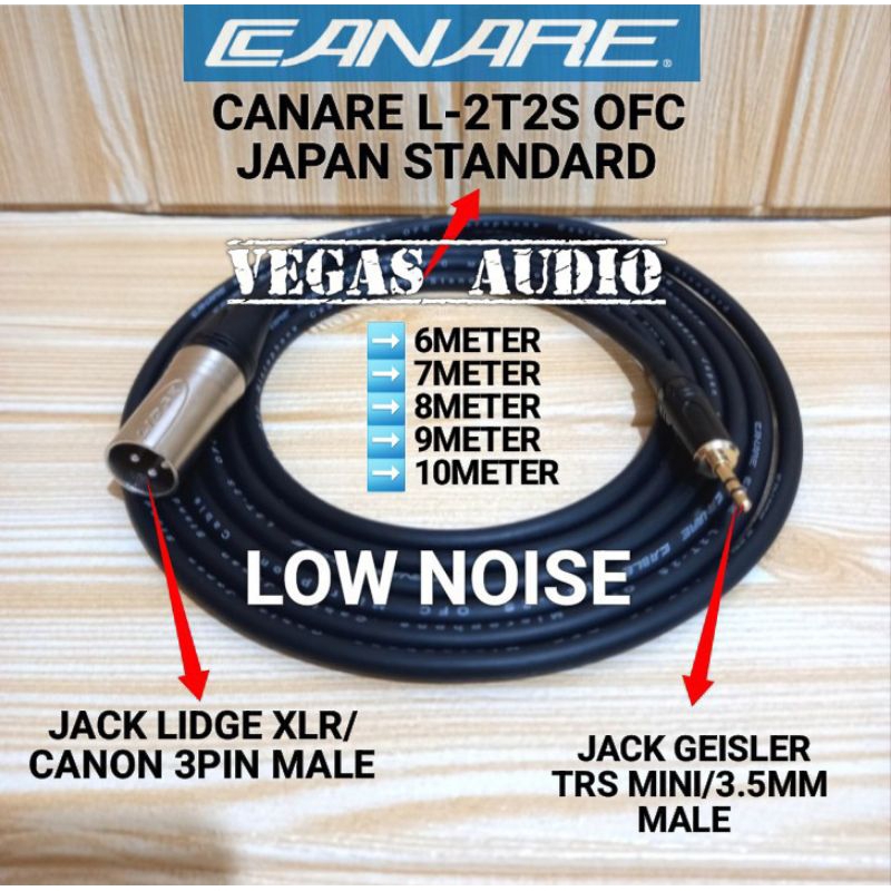 KABEL AUDIO JACK 3.5MM MALE STEREO TO JACK XLR MALE 6M-10M