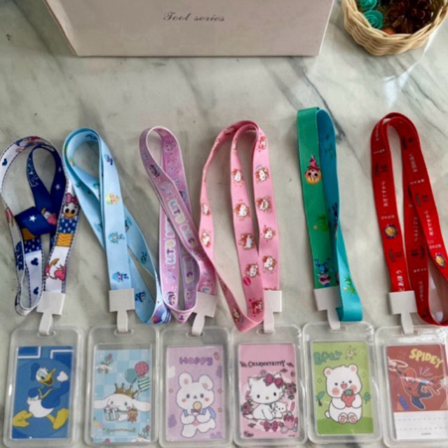 

Name Tag Id Card Transparant Gantungan Kartu Nama Plastik Lanyard Potrait Motif Polos Warna Warni Tanda Pengenal Tali Id Card Set Tali Lebar Motif