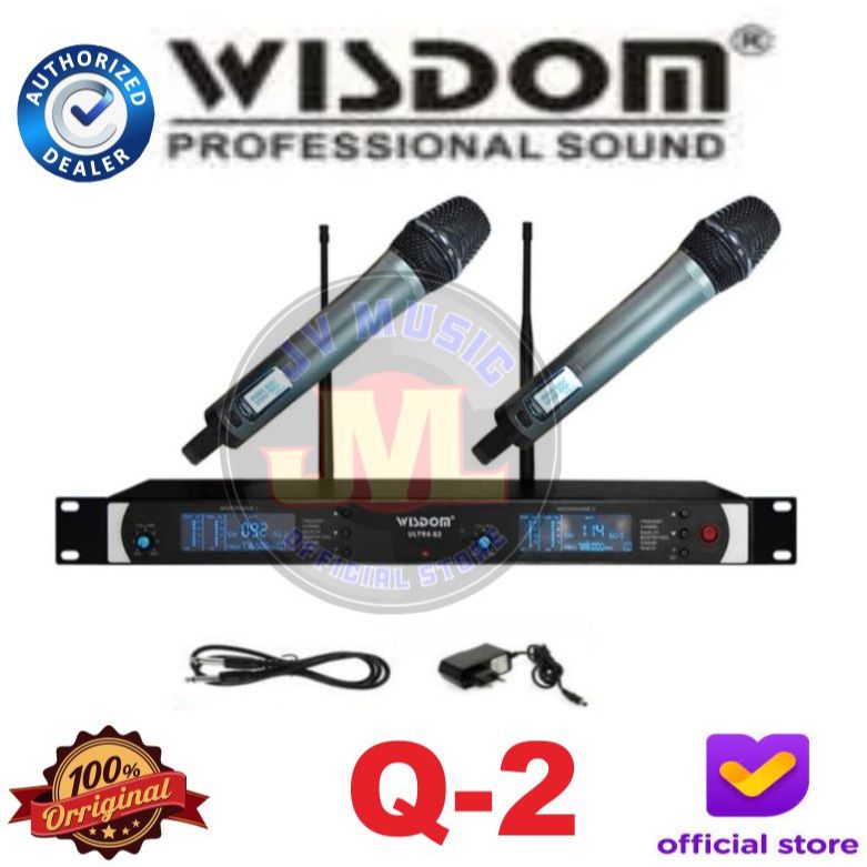 Wisdom Ultra Q2 Dual Channel Professional Microphone Wireless Original Wisdom Q-2