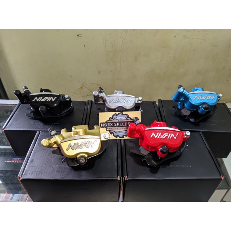 KALIPER NISSIN SAMURAI 2 PISTON DISK/PIRINGAN KIRI UNIVERSAL BEAT/VARIO/SCOOPY NISSIN COPY ORI