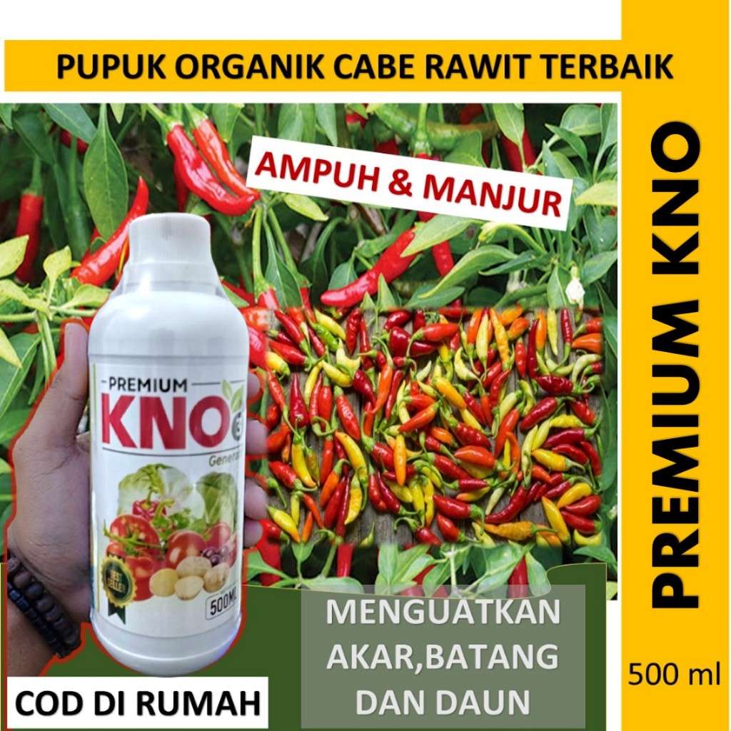 pupuk cair cabe rawit kno 500 ml pupuk cabe rawit/merah dapat memberikan nutrisi terbaik bagi tanama