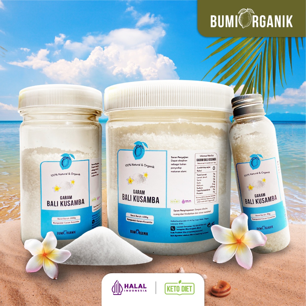 

GARAM KUSAMBA ORGANIK BALI GARAM LAUT MURNI PREMIUM ASLI TANPA CAMPURAN ASLI 100% ORIGINAL / KUSAMBA SEA SALT / GARAM BALI KUSAMBA / GARAM KUSAMBA ORGANIK / KUSAMBA SEA SALT / NUTRIFARM / BRAGG/ DARI BUMI /GEMELI LEMOVITA NUTRILOGY OFFICIAL BEORGANIK