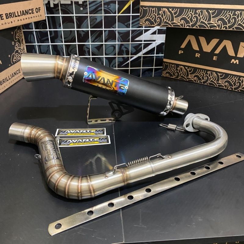 Knalpot Samlong Fullsystem Original AVANTE PREMIUM Motor Beat Pcx 160 Vario 125/150 Mio Scoopy Nmax 