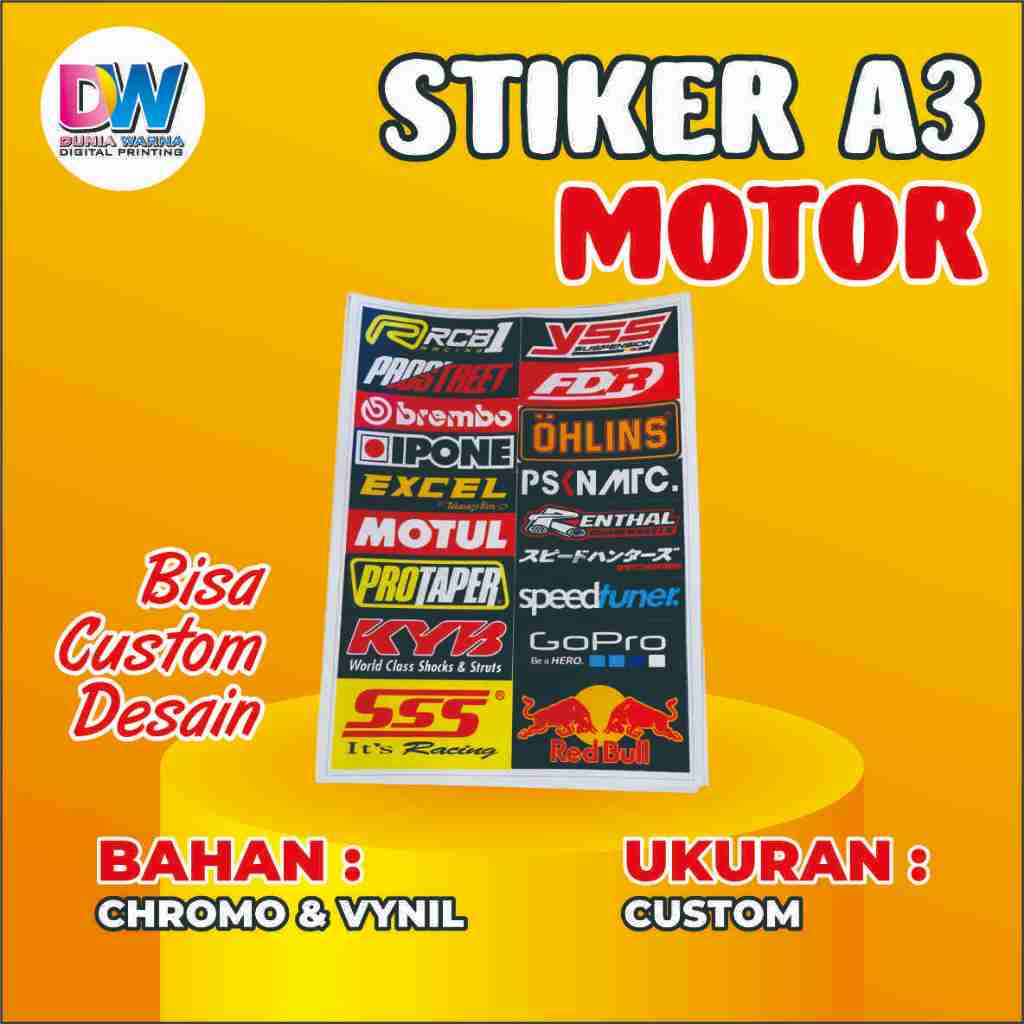 

CETAK STIKER A3 MONTOR/STIKER MONTOR RACING/STIKER RACING