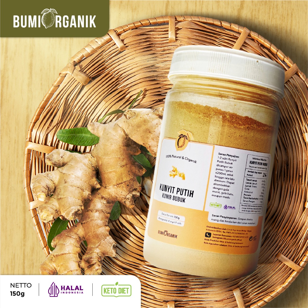 

KUNYIT PUTIH BUBUK 150G BUMIORGANIK TANPA CAMPURAN ASLI 100% ORIGINAL WHITE TURMERIC POWDER KUNIR PUTIH BUBUK BAHAN POKOK POWDER BUMBU REMPAH ORGANIK KUALITAS PREMIUM BUMBU DAPUR BUBUK LENGKAP NUTRIFARM BRAGG DARI BUMI GEMELI LEMOVITA OFFICIAL BEORGANIK