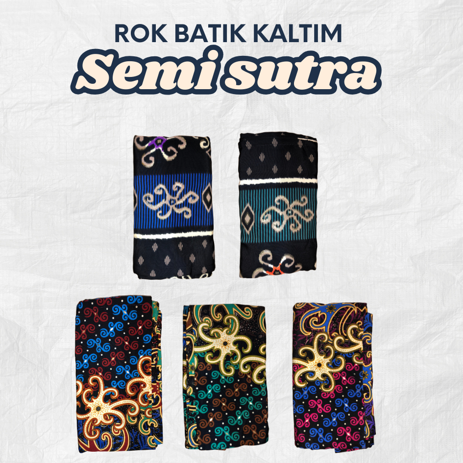 ROK KEBAYA BAHAN SEMI SUTRA / KAIN KHAS KALIMANTAN TIMUR / ROK BATIK KALTIM / ROK KONDANGAN LEBAR 93