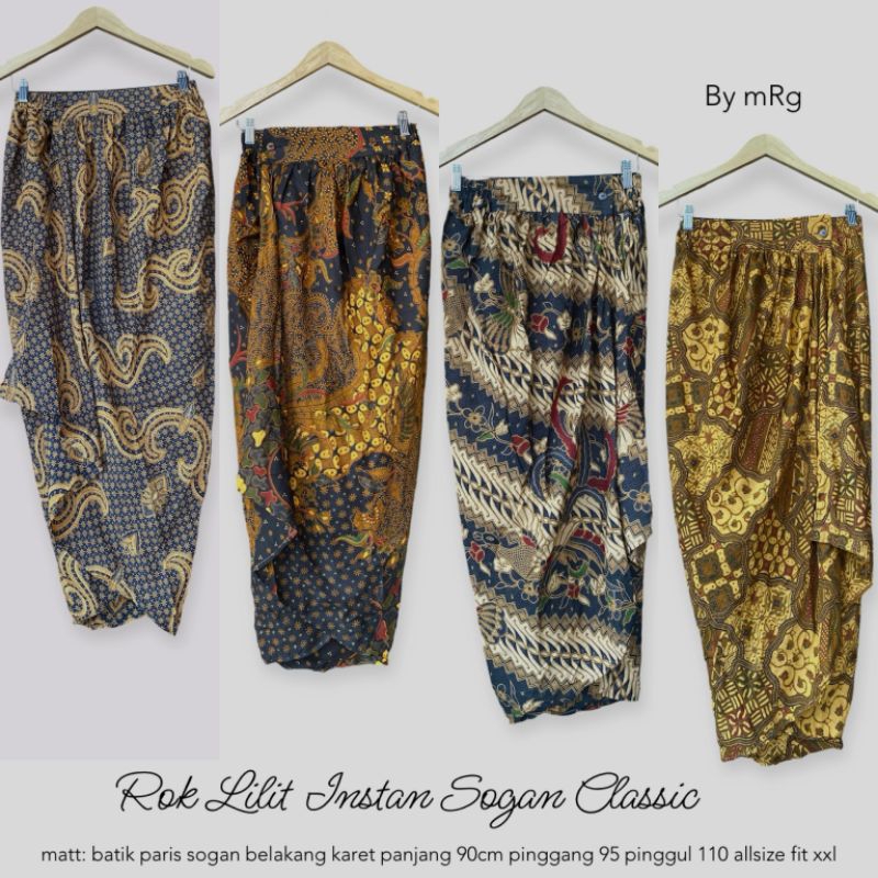Rok Lilit Instan Sogan / Rok Batik / Rok Lilit Batik Instan