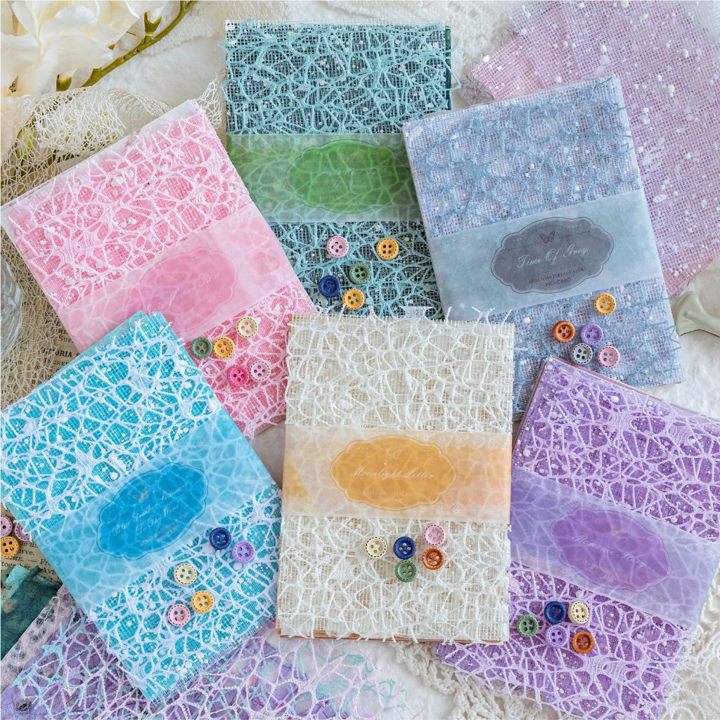 

15 Deco Paper Mixed Material paper romantic series light retro lace handbook European DIY decoration / Jurnal / Scrapbook / Bujo / BUllet Journal / DIY / PLanner / Retro Vintage