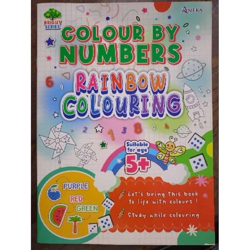 buku mewarnai anak import bahan tebal