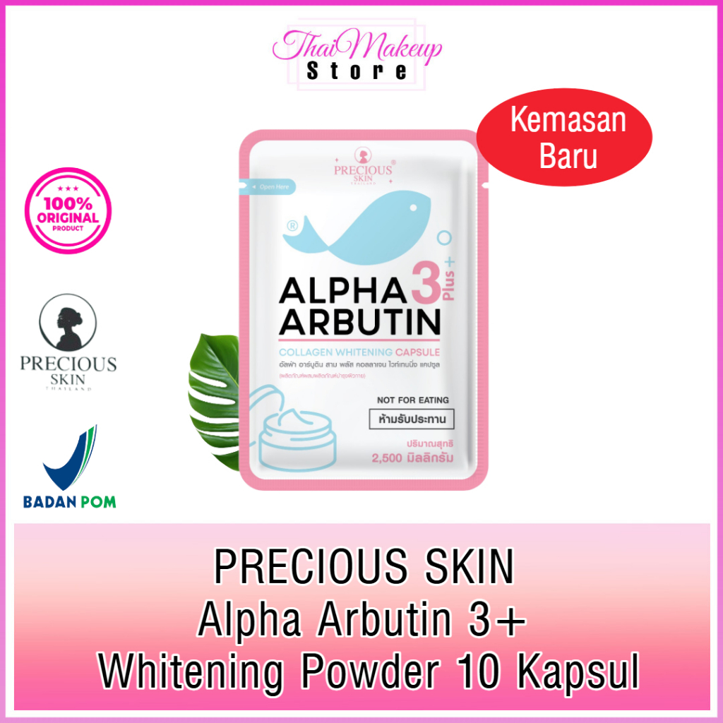 Alpha Arbutin 3 Plus Whitening Powder / Alpha Arbutin Bubuk / Alpha Arbutin Kapsul / Bubuk Lotion