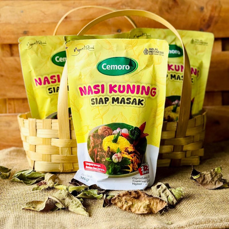 

Nasi Kuning Siap Masak Instan 300gr / Nasi Kuning Instan / Nasi Kuning Praktis Cemoro