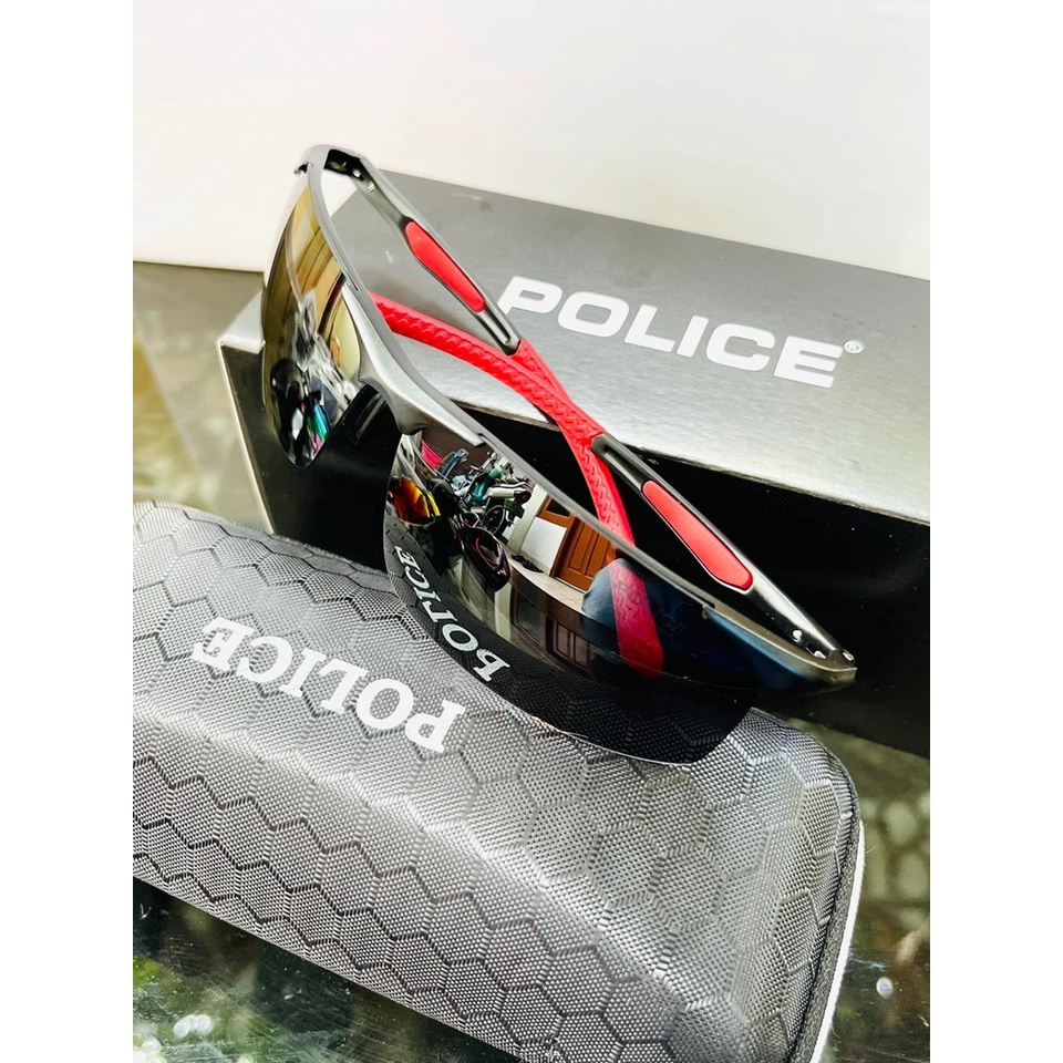 PROMO MURAH... Kacamata Hitam pria police 1910 lensa polarized sunglasses UV 400 nyaman di pakai