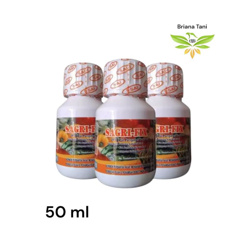 ￼Sagri Fix 45SL 50ML IAA 15 g/l NAA 15 g/l Compound Sodium Nitrophenolate 15 g/l Pupuk ZPT Zat Penga
