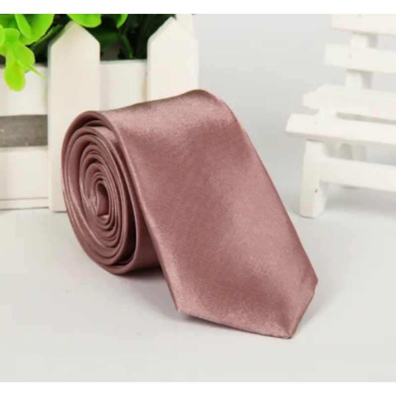 dasi panjang pria polos rose gold tua 3 inchi