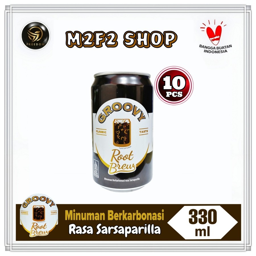 

Root Brew Groovy Soda Drink Classic Taste Original Can | Minuman Sarsaparilla Kaleng - 330 ml (Kemasan 10 Pcs)