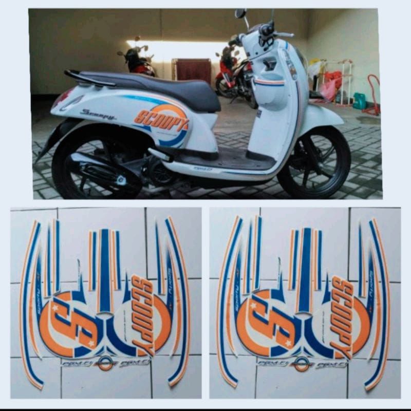 Sticker Striping lis body motor honda scoopy fi tahun 2015 2016