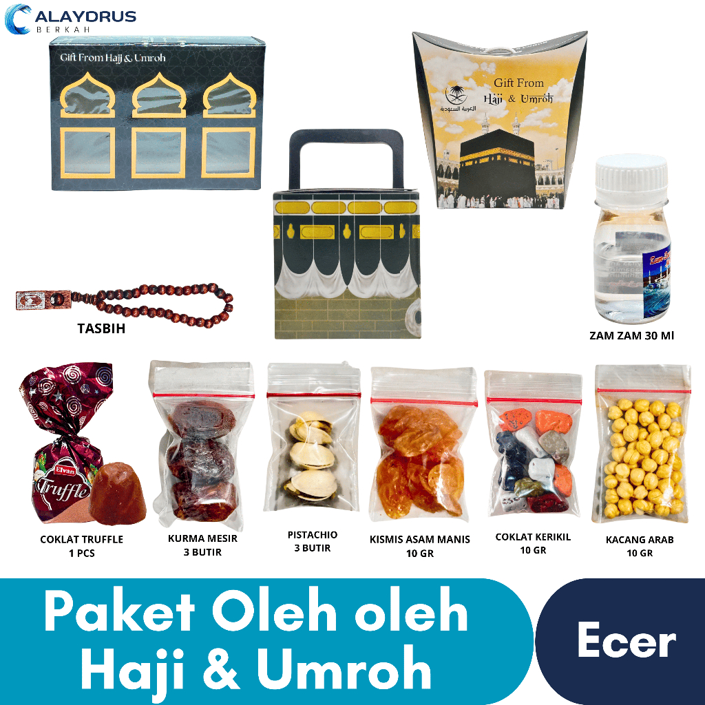 

Paket Oleh Oleh Haji dan Umroh Custom Ecer Premium Lengkap Grosir Unik | Coklat Kerikil Arab Zamzam