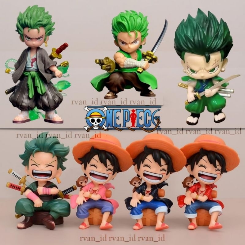 Figur Karakter Chibi Anime Bajak Laut untuk Dekorasi Rumah