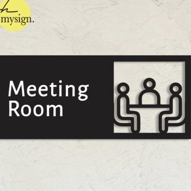 

KODE B45W Meeting Room Sign Akrilik Acrylic Sign Ruang Meeting Modern