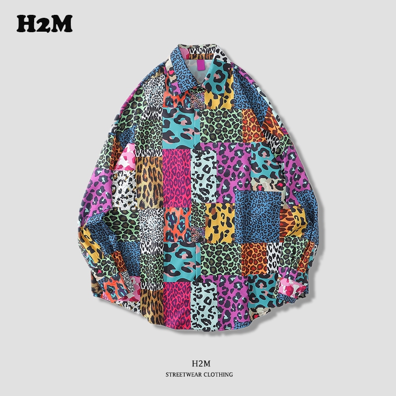 H2M Leopard Printed Kemeja Wanita Lengan Pajang Women Blouse
