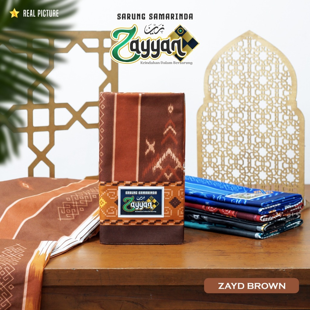 FAVORIT ZAYYAN SARUNG SAMARINDA ASLI JUMBO ( 117 X 100 CM ) ( ZAYD ) HALUS DAN WANGI / SARUNG PRIA