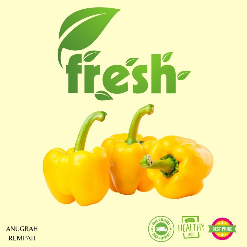 

Paprika Kuning Fresh 250 gram - 500 gram Anugrah Rempah