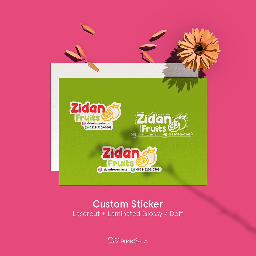 

Set Sticker Sample for small business - Lasercut Sticker - Transparent White Tint - Colorful