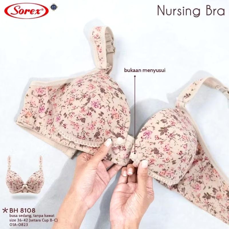 Sorex Bra Menyusui Motif Bunga - 8108
