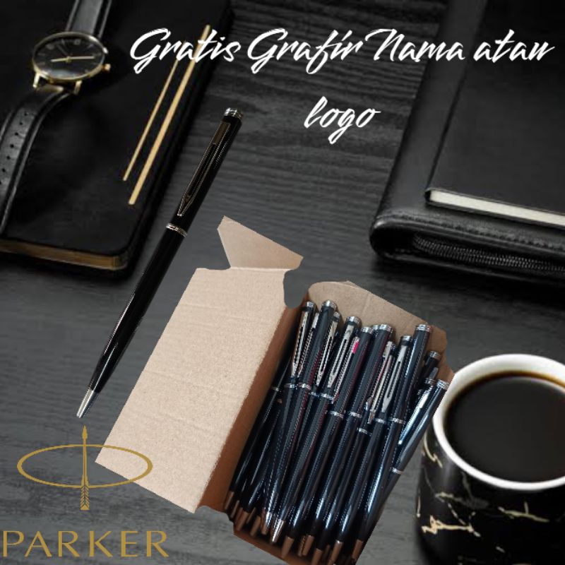 

pulpen mewah bolpoin slim free refill parker exclusive gratis grafir nama atau logo