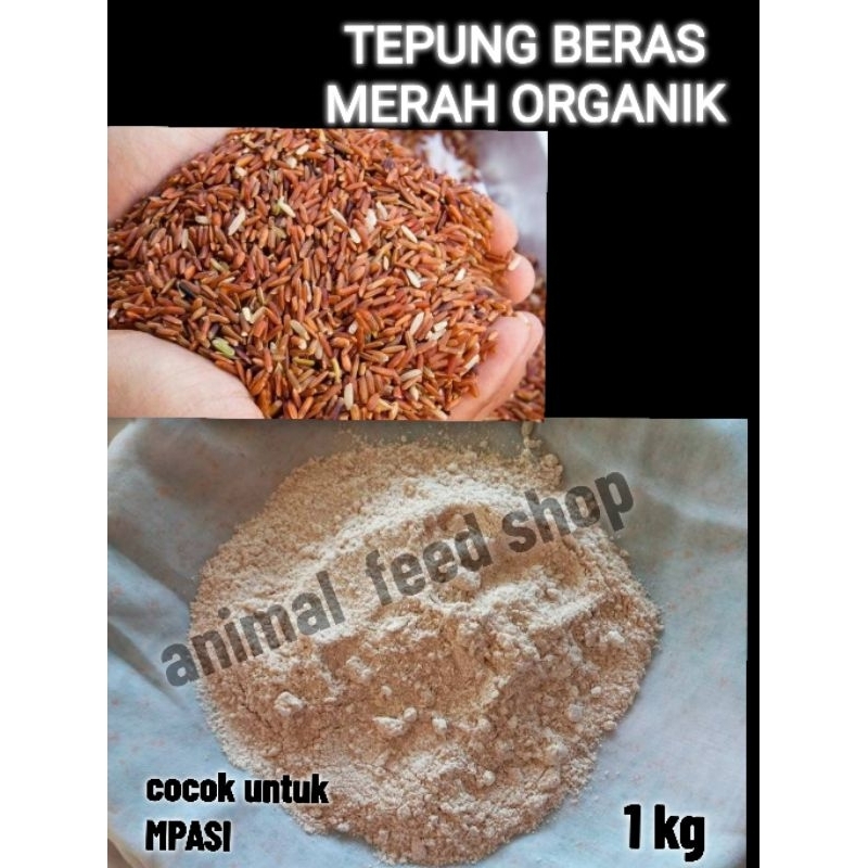 

TEPUNG BERAS MERAH ORGANIK|UNTUK MPASI|kemasan 1 kg |Home made