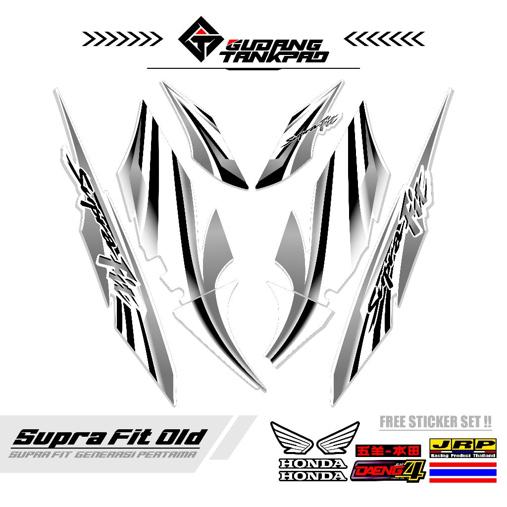 STRIPING MOTOR SUPRA FIT OLD 110 / MTF 14 / STRIPING SUPRA FIT LAMA / STRIPING HONDA SUPRA FIT / STI
