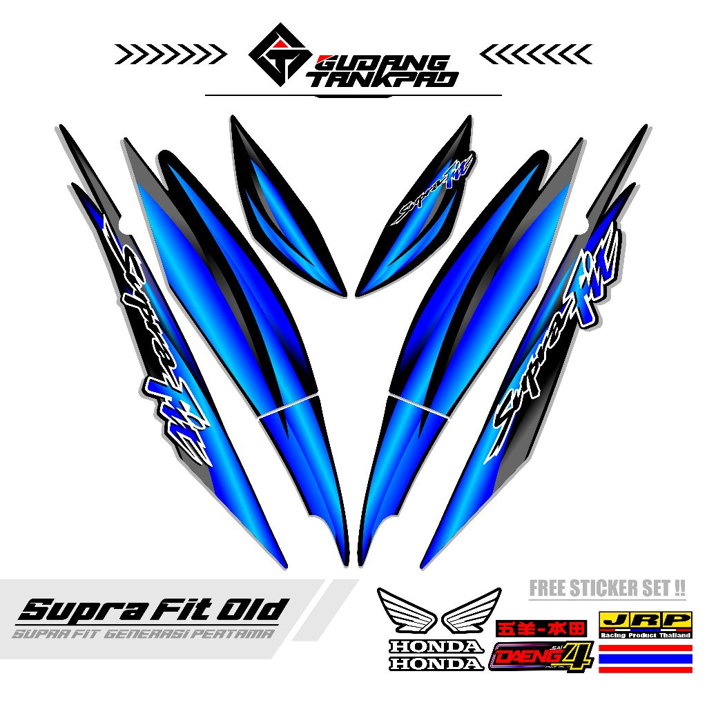 STRIPING MOTOR SUPRA FIT OLD 110 / MTF 16 / STRIPING SUPRA FIT LAMA / STRIPING HONDA SUPRA FIT / STI