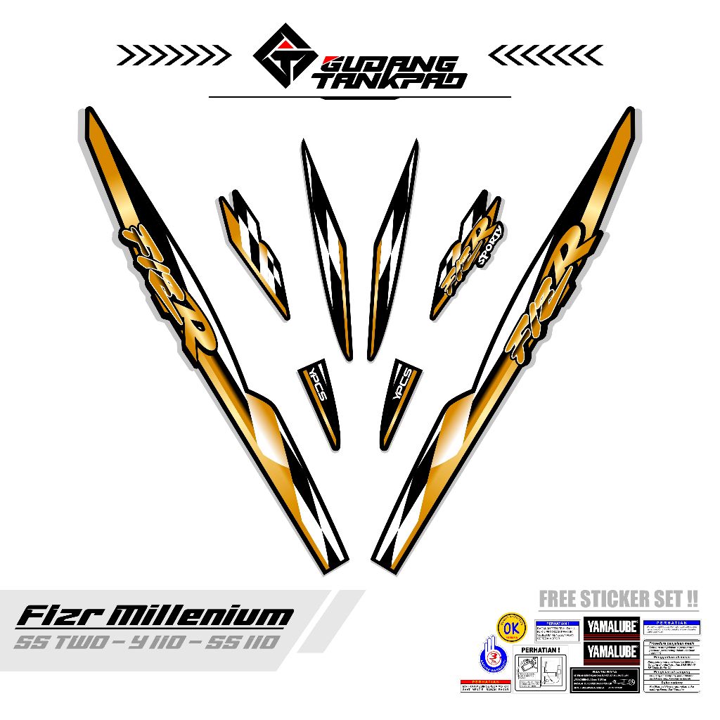 STRIPING MOTOR YAMAHA FIZ R / MTF 5 / STIKER STRIPING F1ZR / STIKER POLET FIS R / STRIPING FIZ R / S