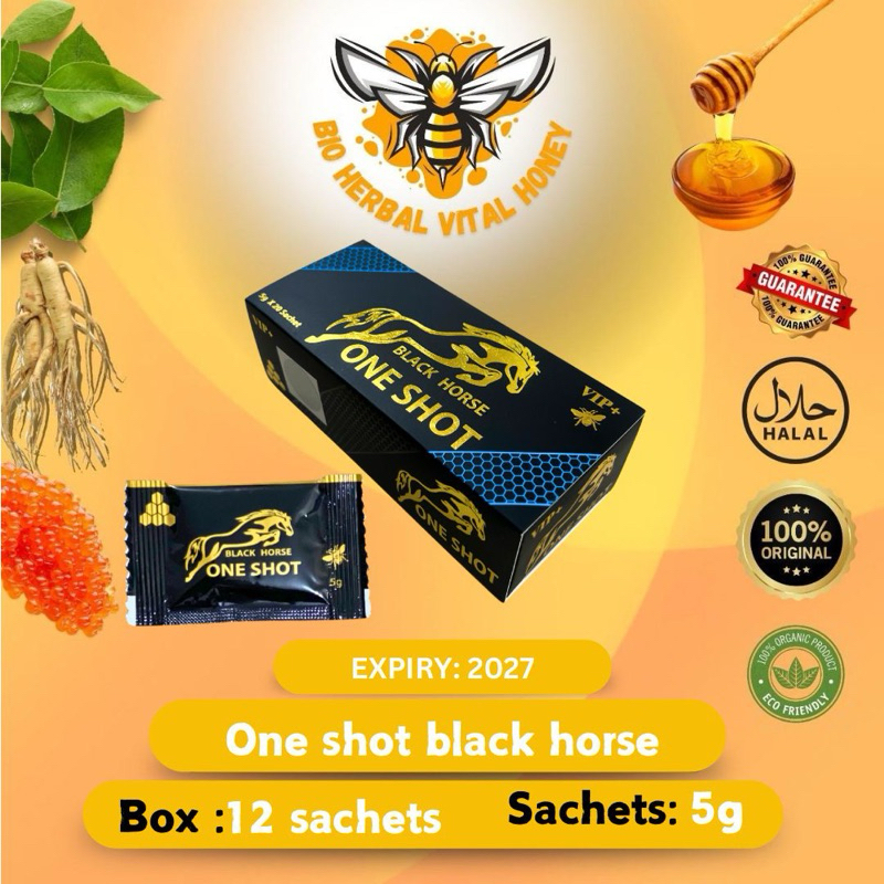 

black horse ONE Shot 1 Box 20 Sachet 5g